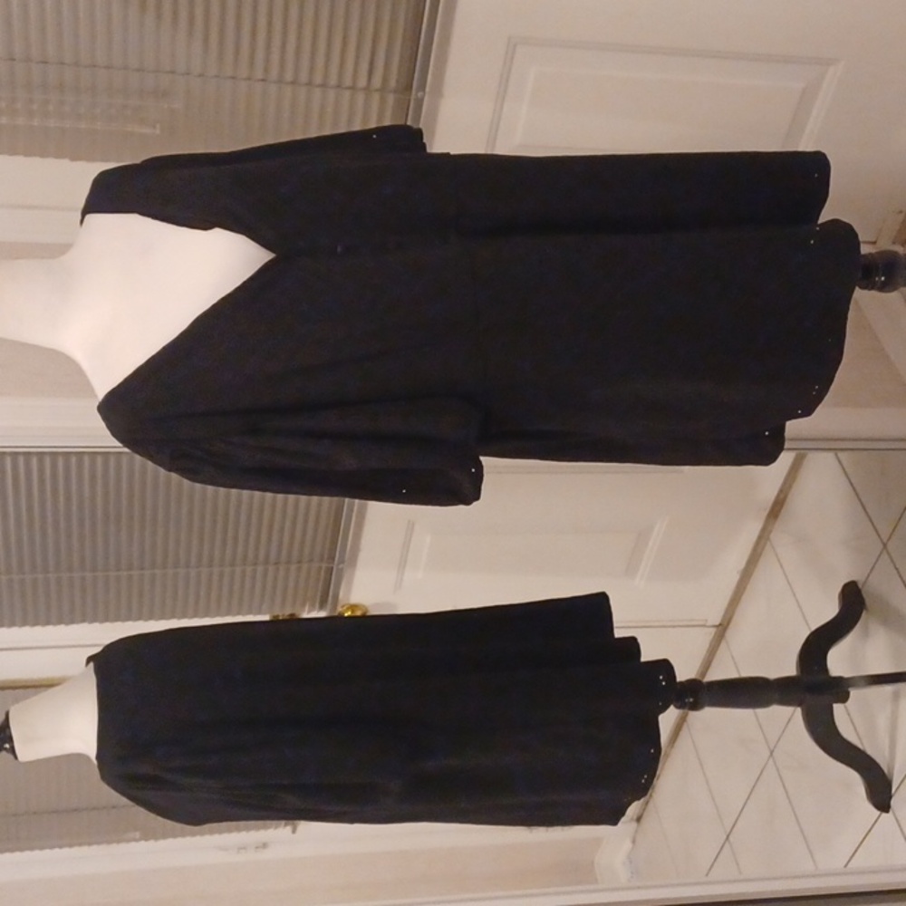 4/$40 Add-on Black Lacy Short Dress With Lining - Size 3X